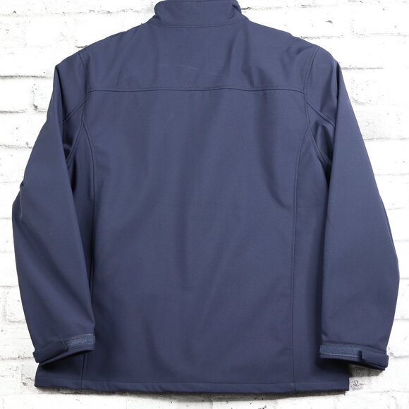 Men's Seasonal Jacket Soft Shell Stand Up Collar Navy Blue Size XL-XXl Golf - Picture 10 of 14
